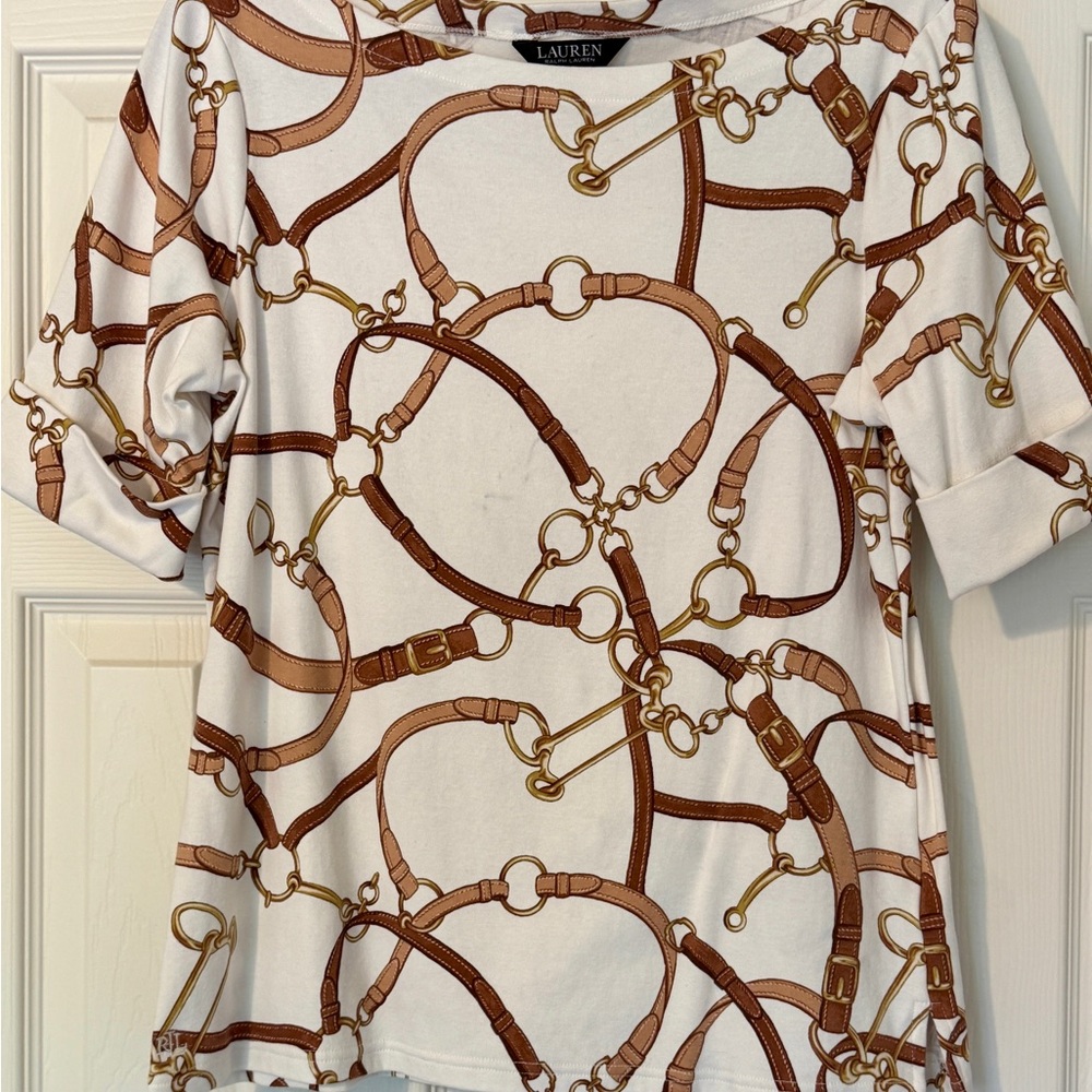 RALPH LAUREN WOMENS KNIT TOP